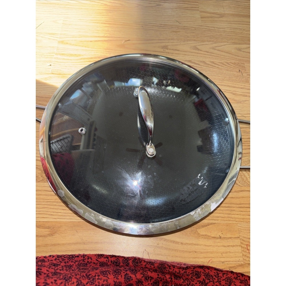 HexClad 12" Hybrid Nonstick Wok with Glass Lid